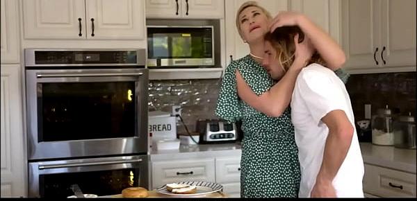 Big Tits Blonde MILF Stepmom Ryan Keely Fucked To Orgasm In Kitchen